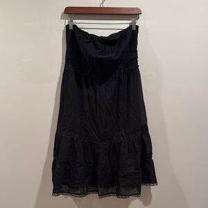 The Limited Black Ruffled Tiered Strapless Dress